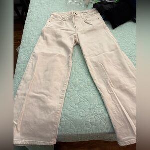 J. Jill Women's Wide Leg Cream Jeans